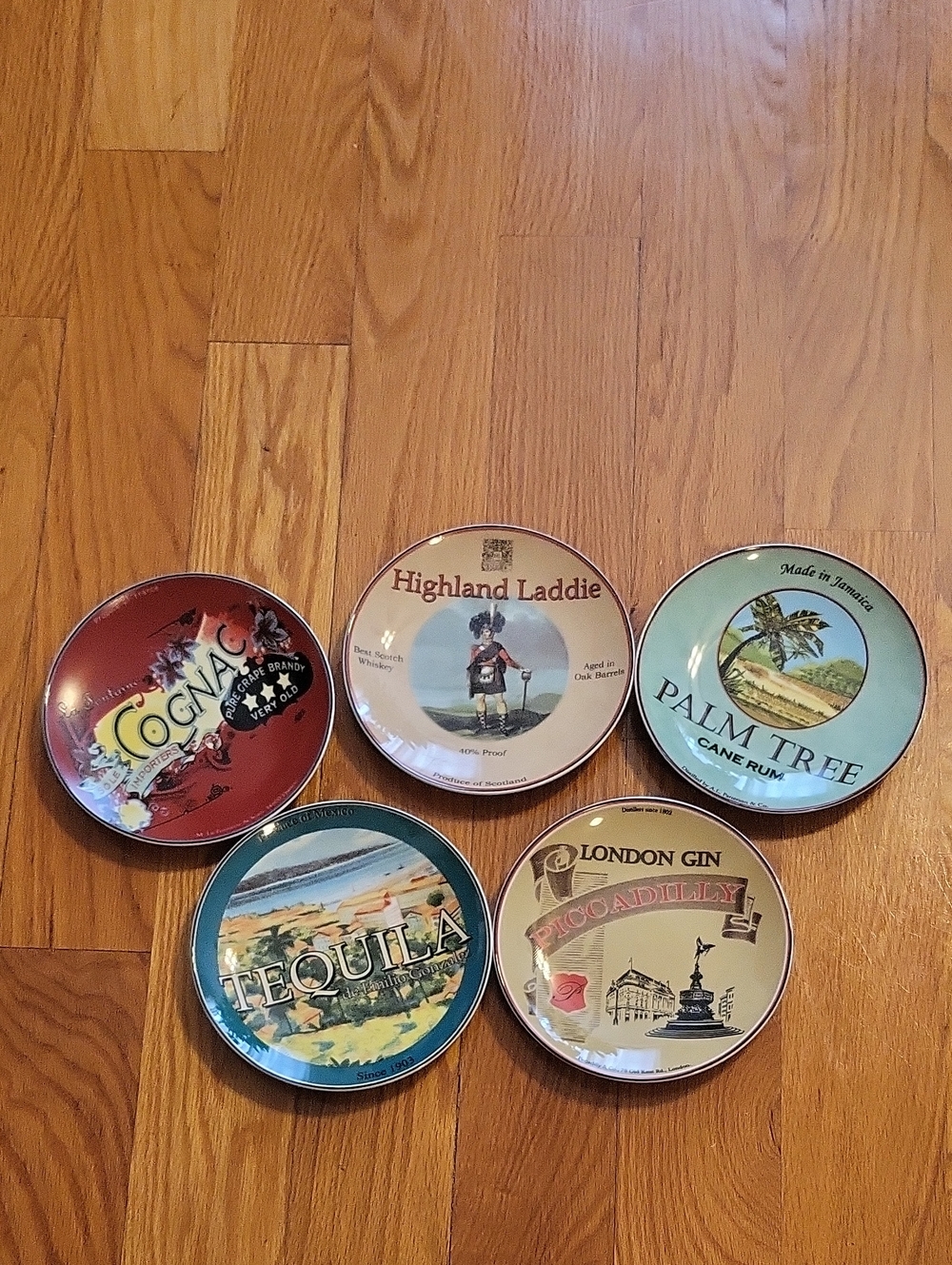 Set Of 5 Porcelain Plates
